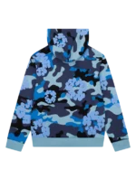 Blue Camo Cotton Wreath Zip Hoodie-1