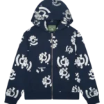 Bstroy Tears Zip Hoodie Blue