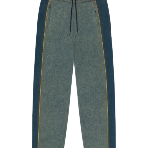 Cotton Fleur De-Lis Denim Track Pants
