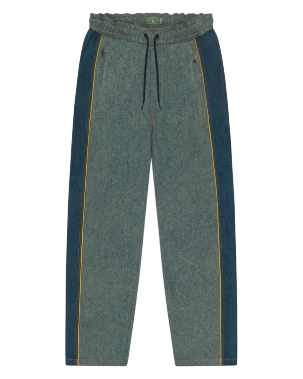 Cotton Fleur De-Lis Denim Track Pants