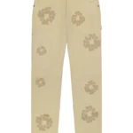 Cotton Wreath Leather Pants