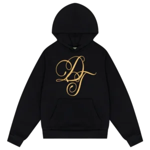 DT Metallic Gold Script Hoodie