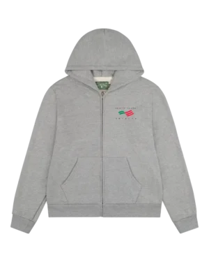 Denim Tears America Sportswear Zip Hoodie Grey