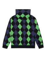 Derby Intarsia Zip Hoodie Green-1