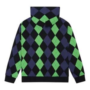 Derby Intarsia Zip Hoodie Green-1
