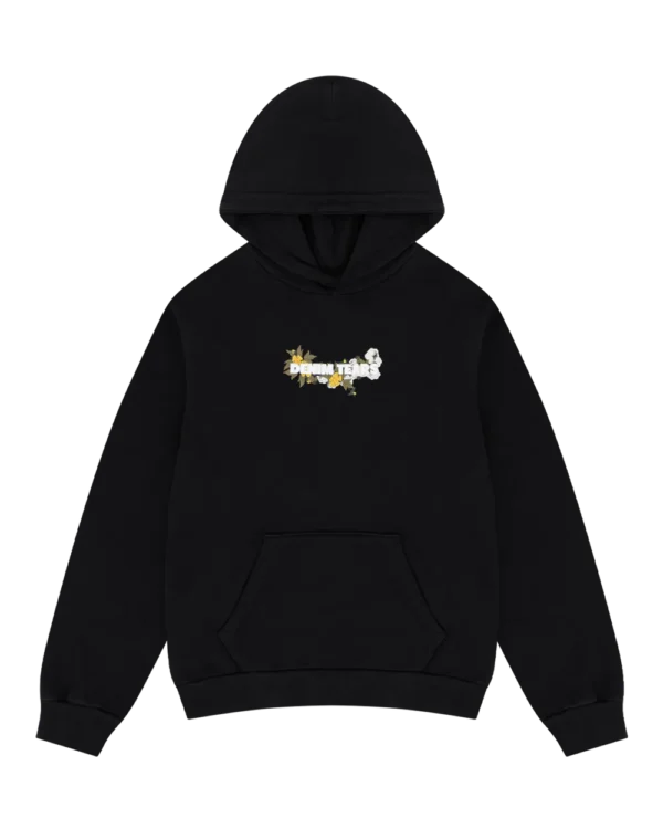 Embroidered Logo Hoodie Black