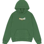 Embroidered Logo Hoodie Green