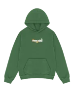 Embroidered Logo Hoodie Green