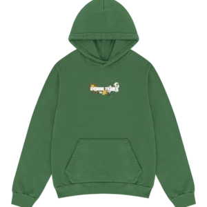 Embroidered Logo Hoodie Green