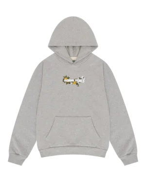 Embroidered Logo Hoodie Grey