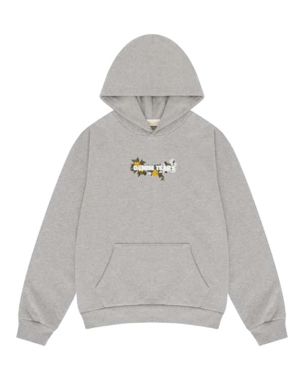 Embroidered Logo Hoodie Grey