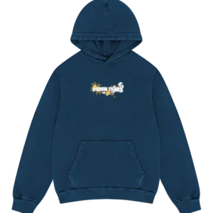 Embroidered Logo Hoodie Navy