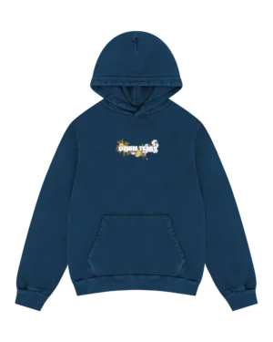 Embroidered Logo Hoodie Navy