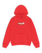 Embroidered Logo Hoodie Red