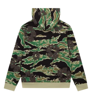 Green Camo Cotton Wreath Zip Hoodie-1