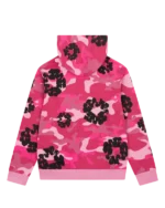 Pink Camo Cotton Wreath Zip Hoodie-1