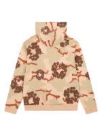Tan Camo Cotton Wreath Zip Hoodie-1