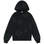 denim-mono-cotton-wreath-hoodie-black
