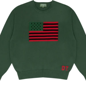 1619 Pan African Flag Sweater Green
