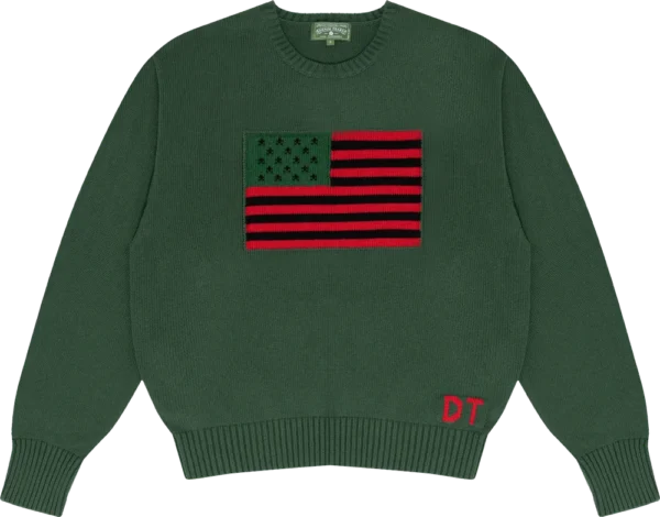 1619 Pan African Flag Sweater Green