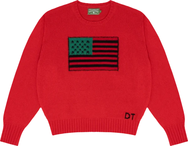 1619 Pan African Flag Sweater Red
