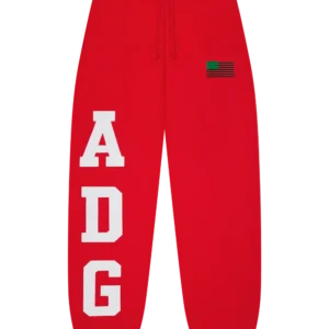 ADG Pan African American Flag Sweatpant Red