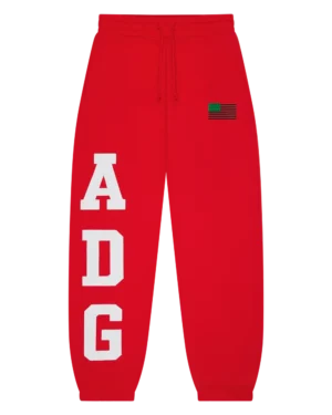 ADG Pan African American Flag Sweatpant Red