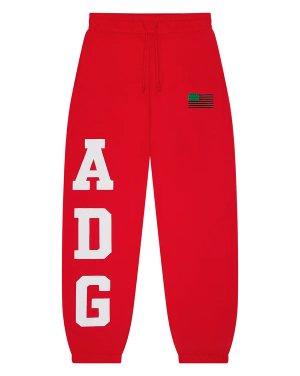ADG Pan African American Flag Sweatpant Red