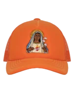 Black Madonna Orange Trucker Hat