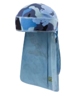 Blue Camo Cotton Wreath Durag-1