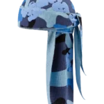 Blue Camo Cotton Wreath Durag