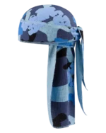 Blue Camo Cotton Wreath Durag