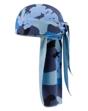 Blue Camo Cotton Wreath Durag