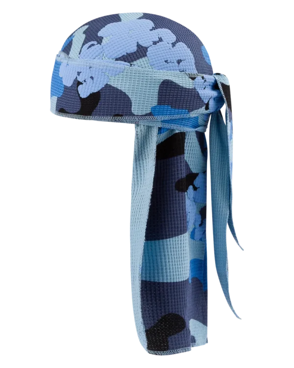Blue Camo Cotton Wreath Durag