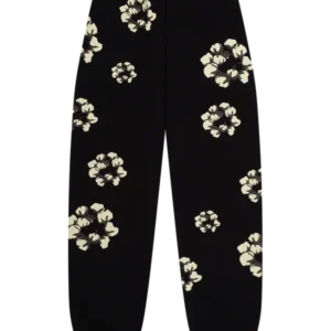 Cactus Tears Wreath Sweatpants Black-1
