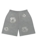 Cashmere Swarovski Cotton Wreath Shorts Grey-1