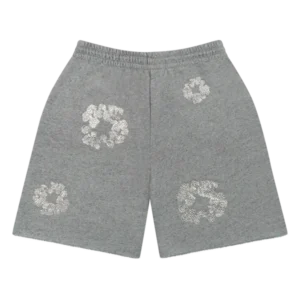 Cashmere Swarovski Cotton Wreath Shorts Grey-1