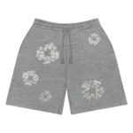 Cashmere Swarovski Cotton Wreath Shorts Grey