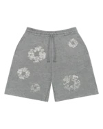 Cashmere Swarovski Cotton Wreath Shorts Grey