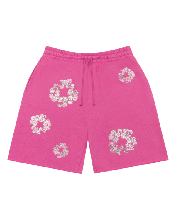 Cashmere Swarovski Cotton Wreath Shorts Pink