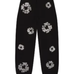 Cashmere Swarovski Cotton Wreath Sweatpants Black