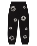 Cashmere Swarovski Cotton Wreath Sweatpants Black