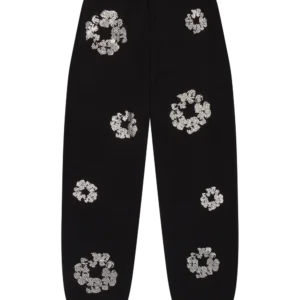 Cashmere Swarovski Cotton Wreath Sweatpants Black