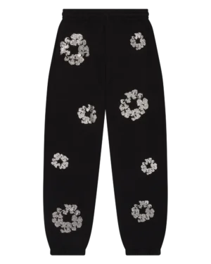 Cashmere Swarovski Cotton Wreath Sweatpants Black