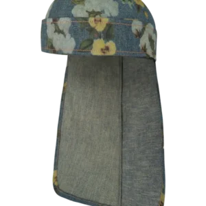 Cotton Fleur De-Lis Denim Durag-1