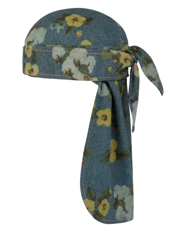 Cotton Fleur De-Lis Denim Durag