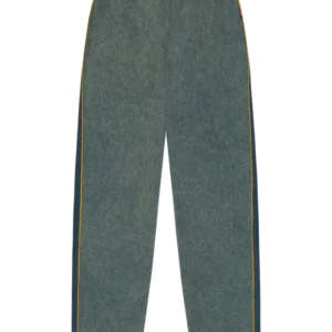 Cotton Fleur De-Lis Denim Track Pants-1