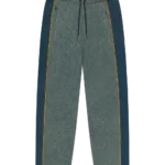 Cotton Fleur De-Lis Denim Track Pants