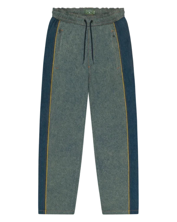 Cotton Fleur De-Lis Denim Track Pants