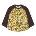 Cotton Gingham Baseball Tee